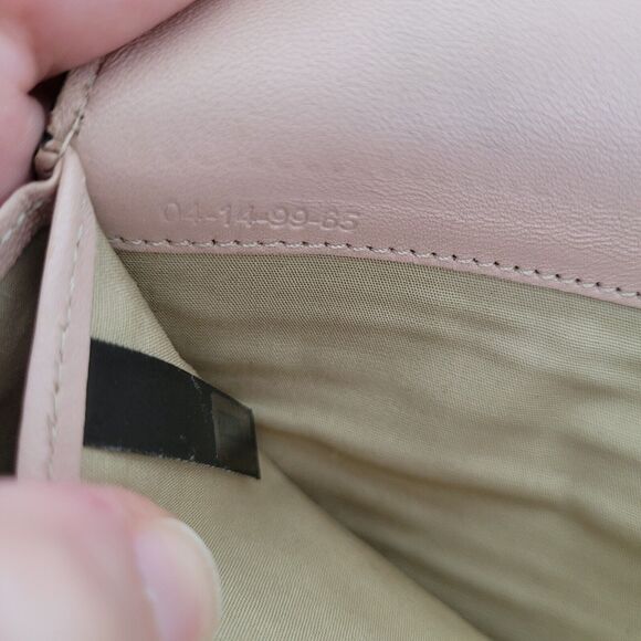 Chloe Leather Envelope Wallet Light Blush Pink Large Boho Bow Cute Clutch Long - Picture 11 of 12